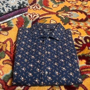 Bar III slim fit dress shirt floral pattern sz medium